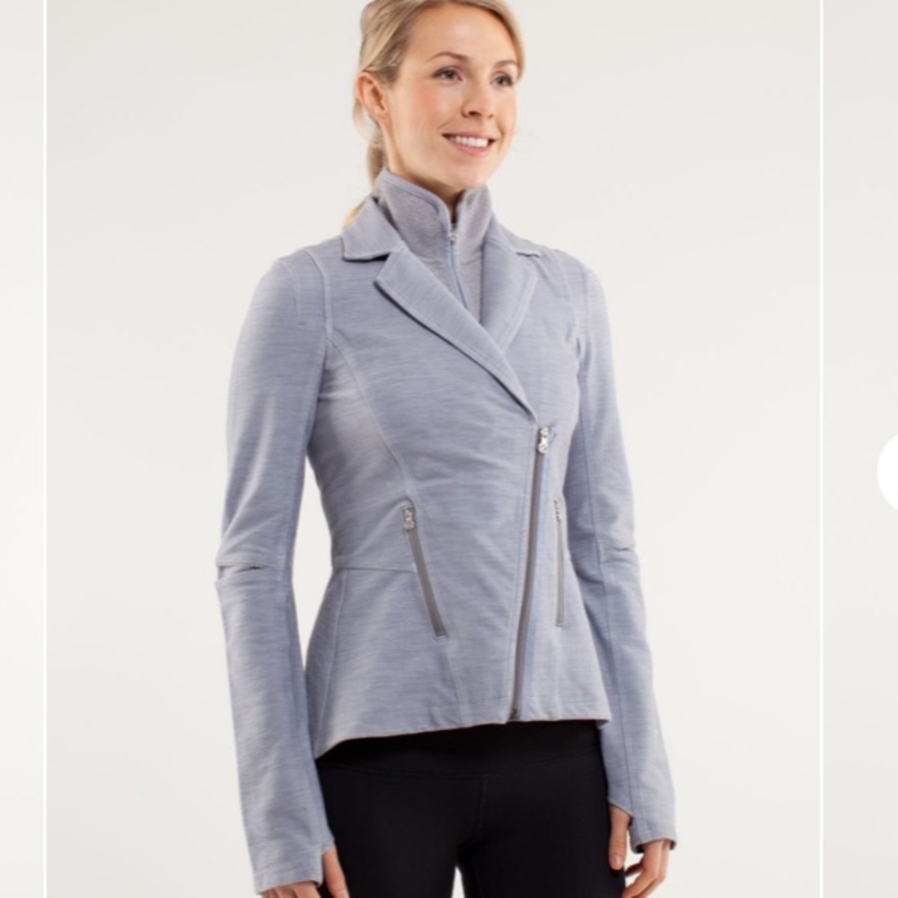 Womens Lululemon Ride On Blazer/Jacket, Zip Out Liner biking Reflective 6